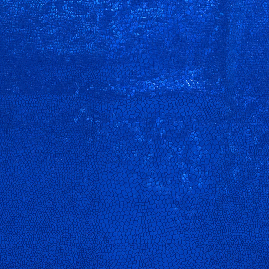 LAMINADO METÁLICO SPANDEX SERPIENTE AZUL ELÉCTRICO