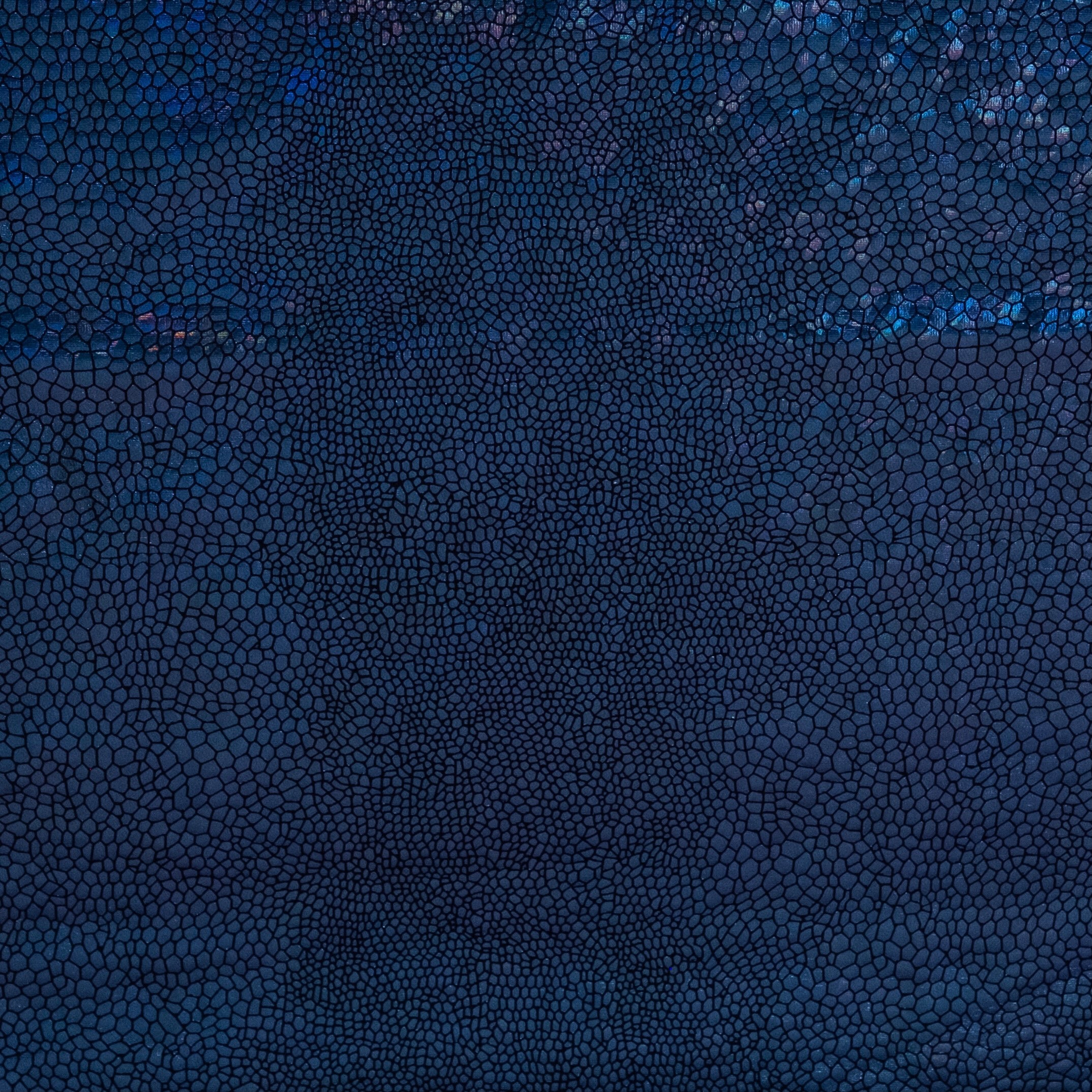 LAMINE MÉTALLIQUE SPANDEX SERPENT BLEU FONCÉ