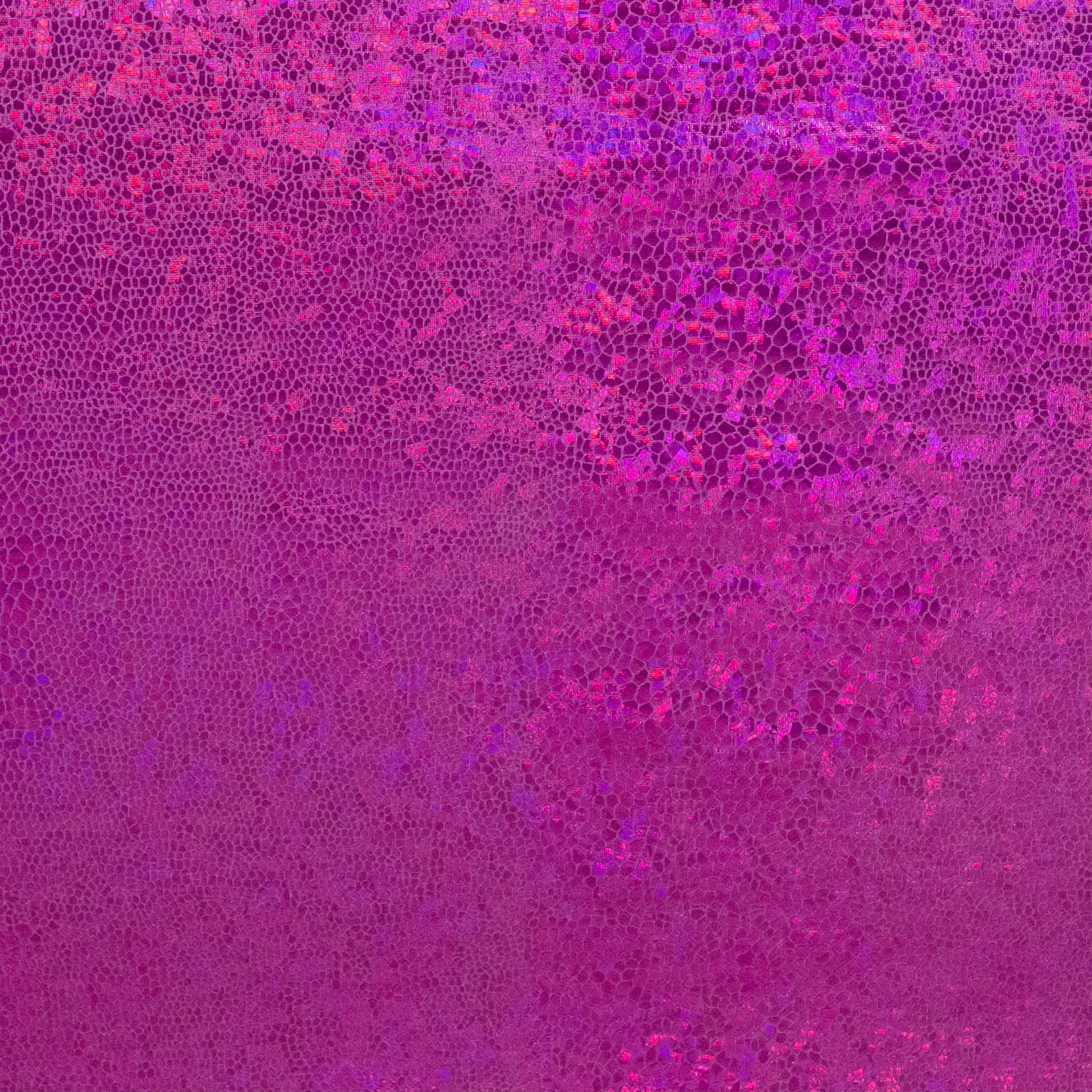 LAMINÉ MÉTALLIQUE ÉLASTHANNE SERPENT ROSE FUCHSIA