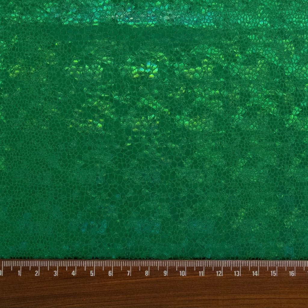 LAMINADO METÁLICO SPANDEX SERPIENTE VERDE