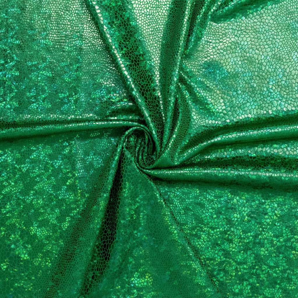LAMINADO METÁLICO SPANDEX SERPIENTE VERDE