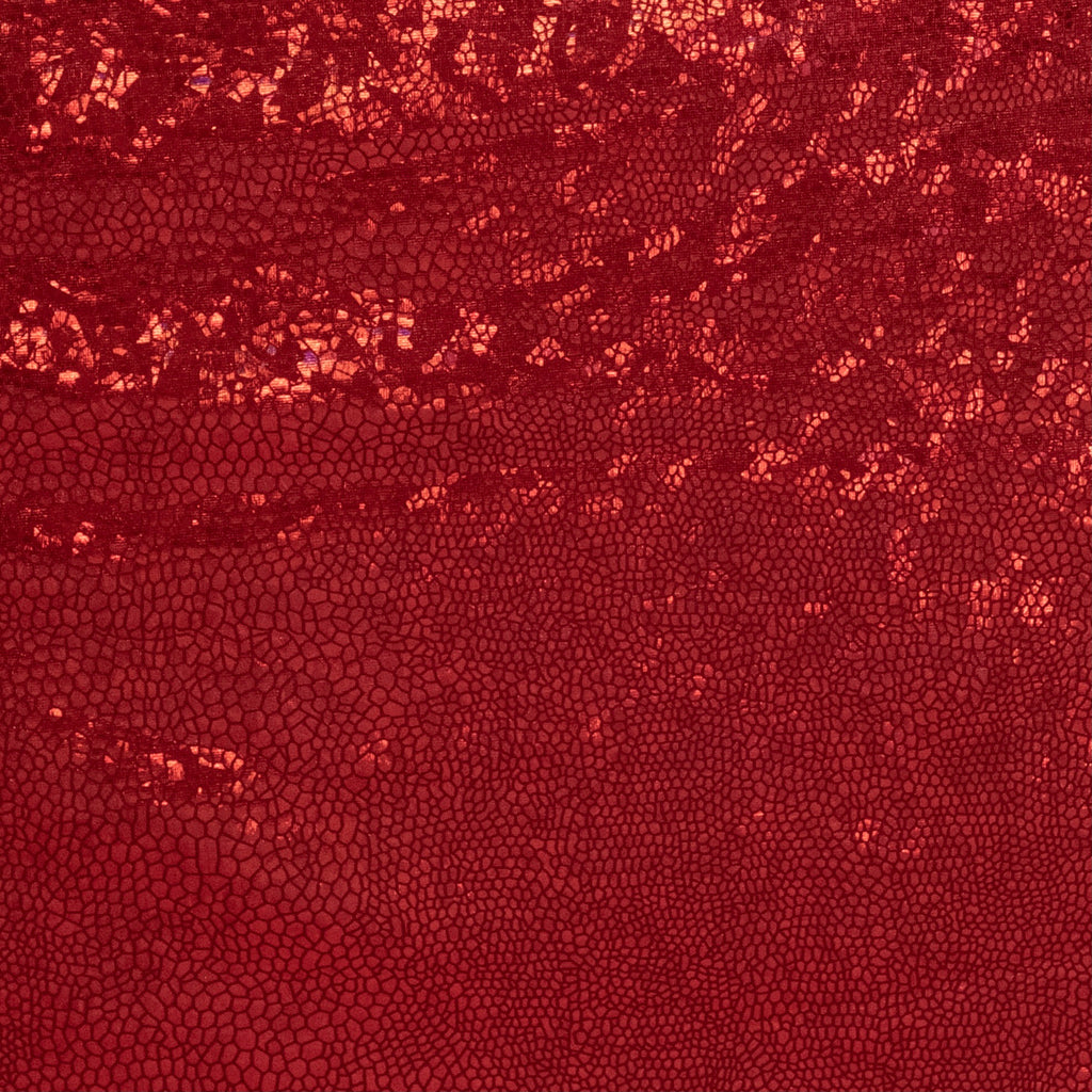 LAMINADO METÁLICO SPANDEX SERPIENTE ROJO