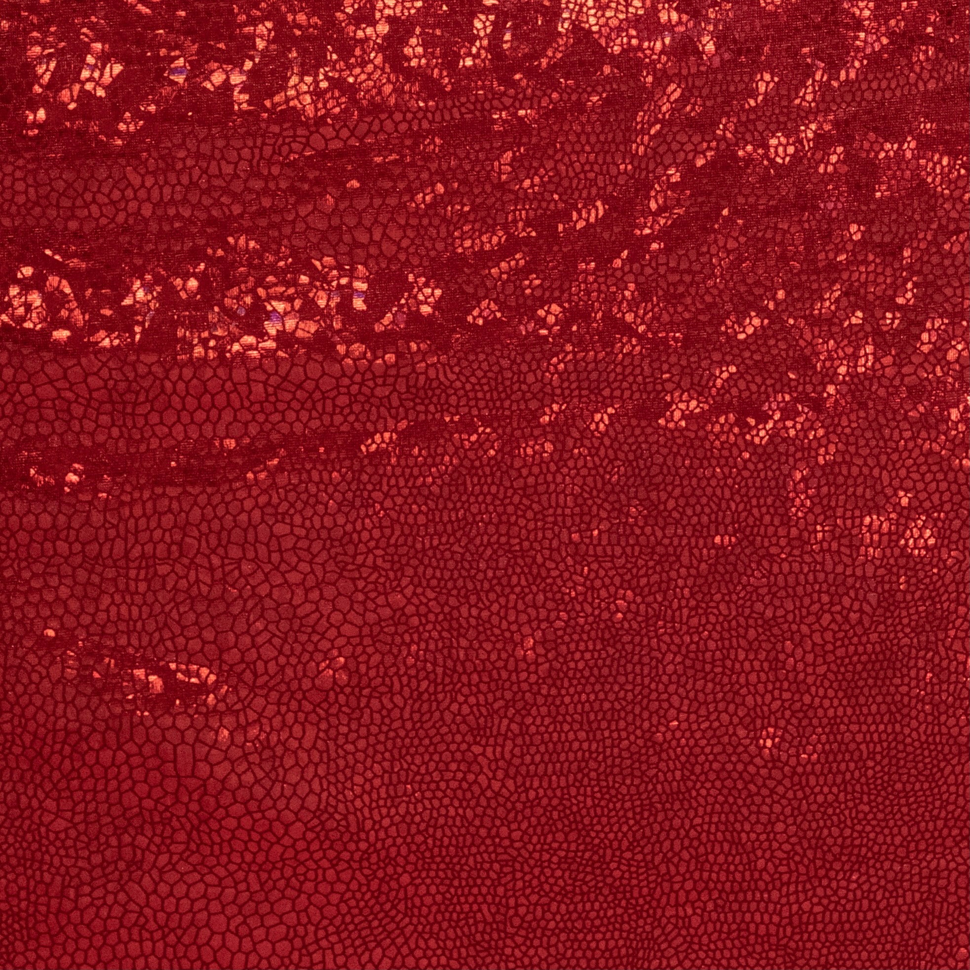 LAMINADO METÁLICO SPANDEX SERPIENTE ROJO