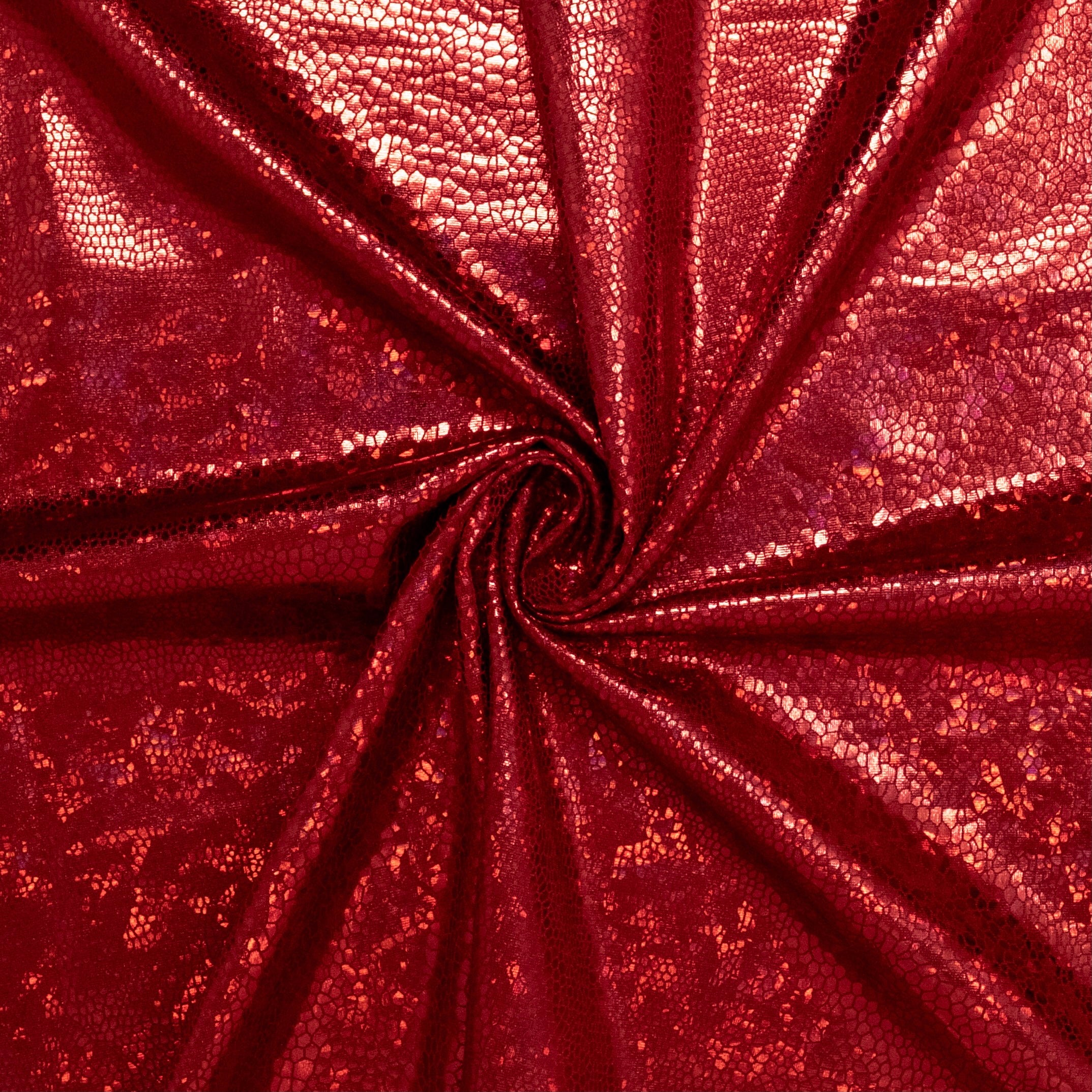 LAMINADO METÁLICO SPANDEX SERPIENTE ROJO