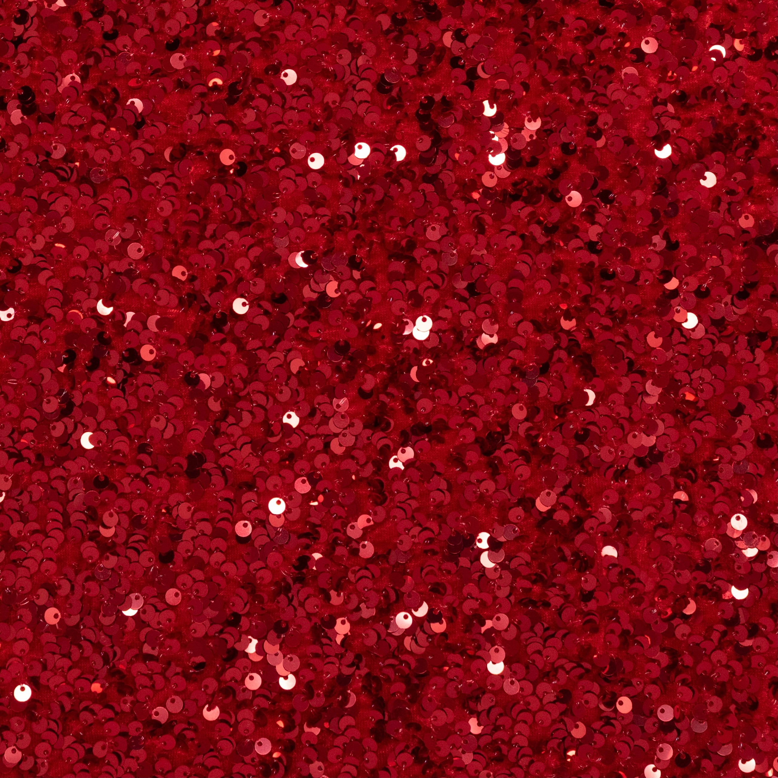 VELOURS À PAILLETTES ROUGE RUBIS