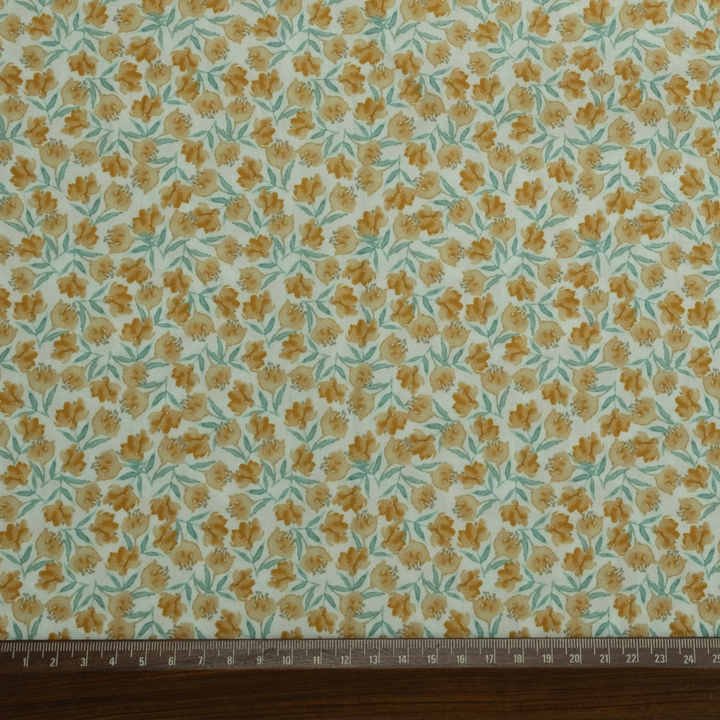 POPELÍN ESTAMPADO LIBERTY JARDÍN DE BLANCA