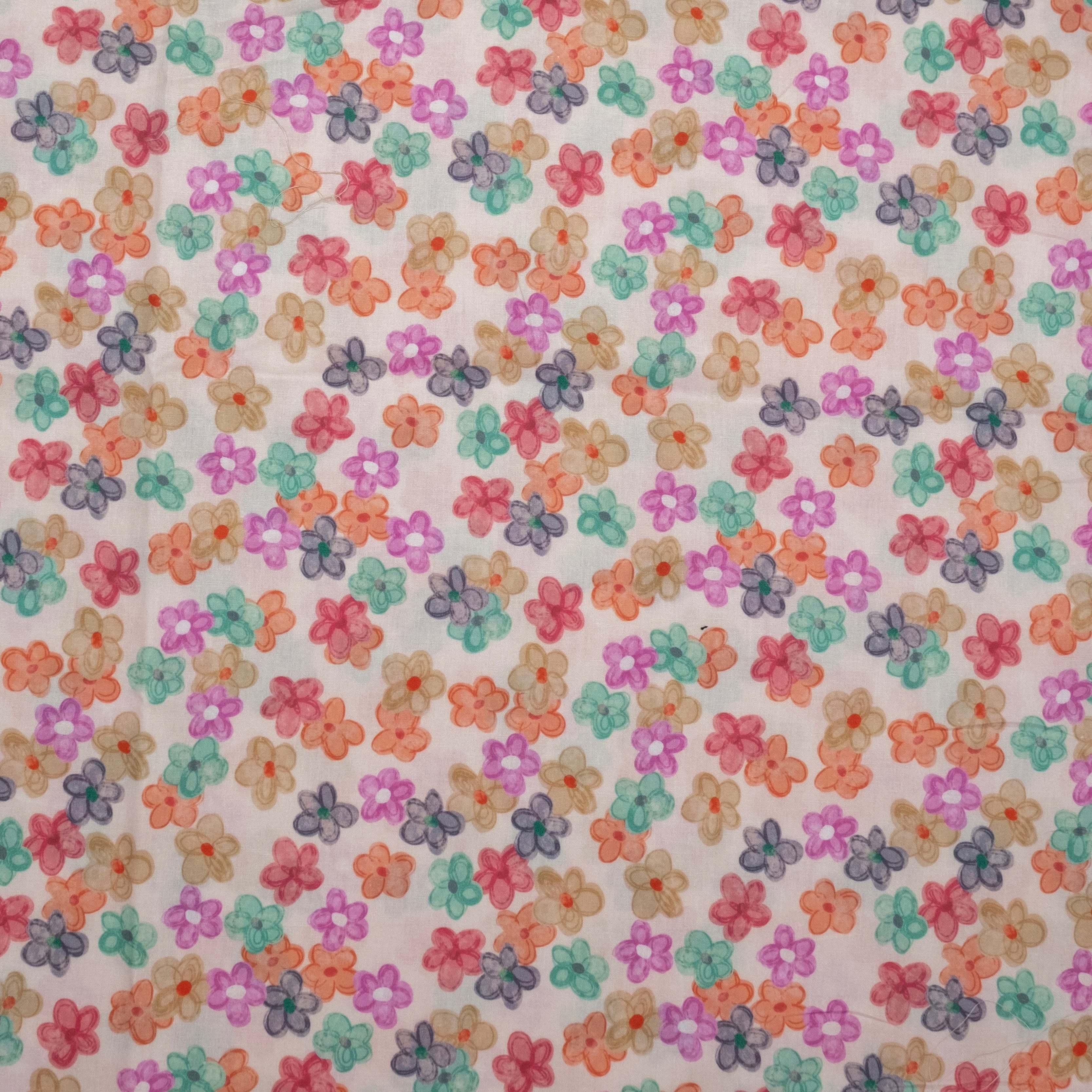 POPLIN ROSE À IMPRIMÉ FLEURS LIBERTY COUNTRYSIDE