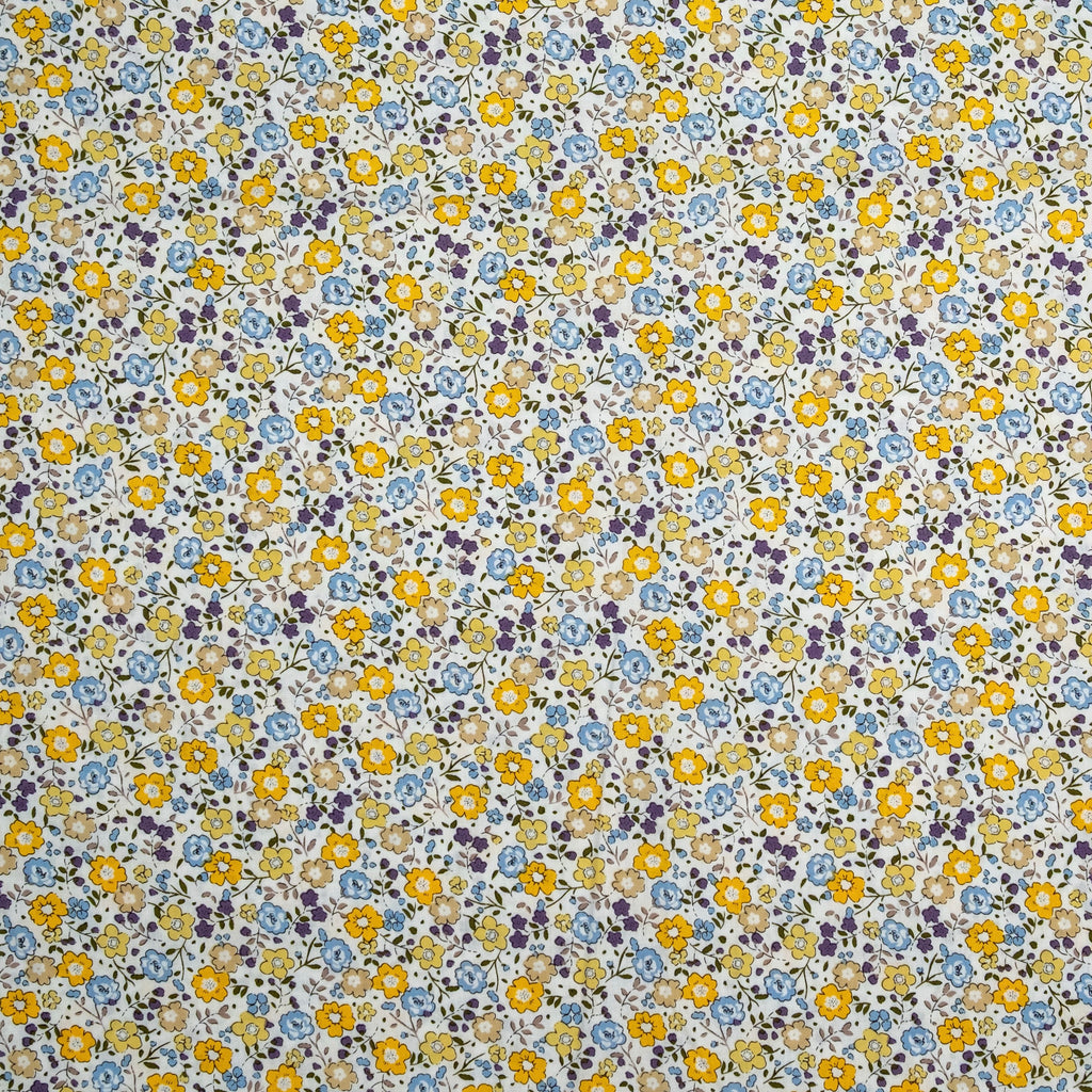 POPELÍN ESTAMPADO LIBERTY SOFT BETSY AMARILLO Y AZUL