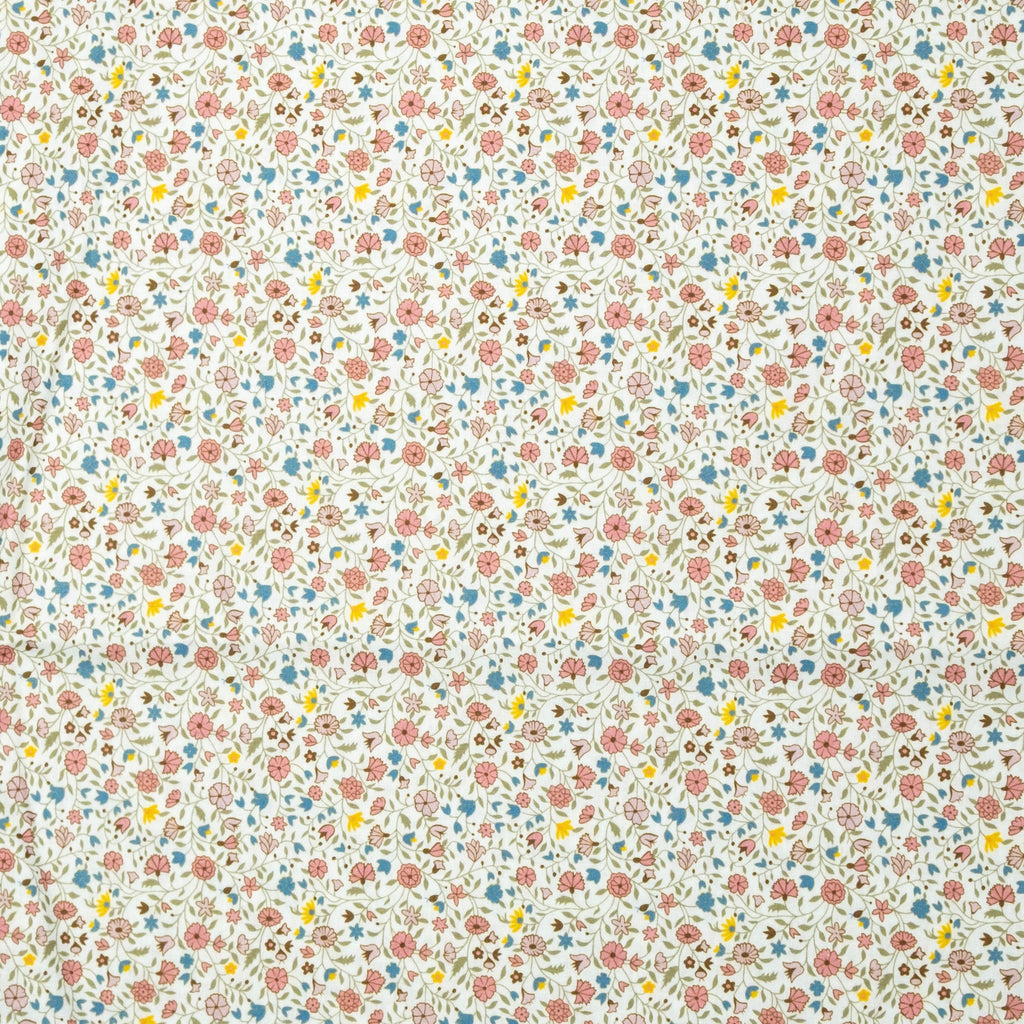 POPELÍN ESTAMPADO LIBERTY JARDÍN PROVENZAL ROSA