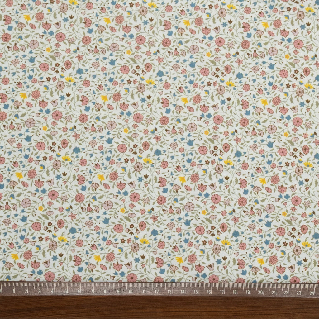 POPELÍN ESTAMPADO LIBERTY JARDÍN PROVENZAL ROSA