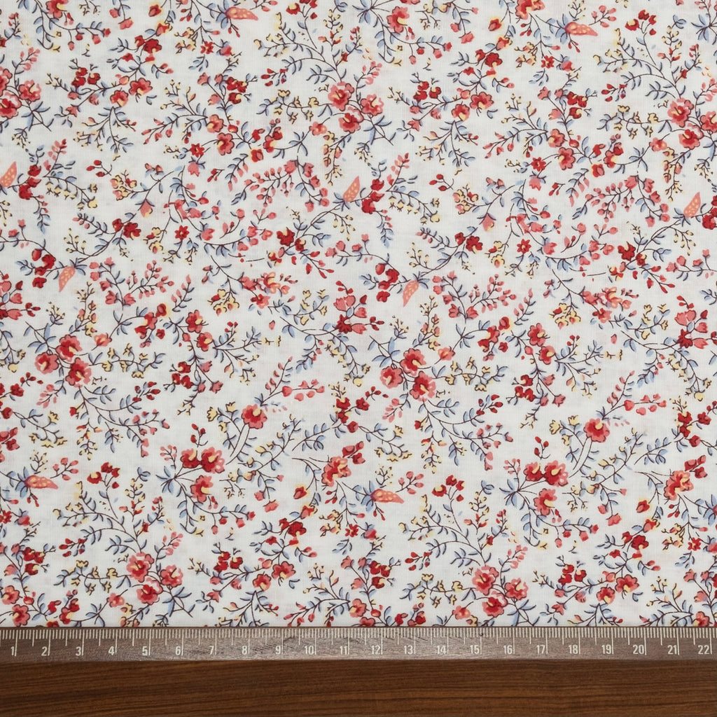 POPLINE IMPRIMÉE LIBERTY BRISÉE ROUGE