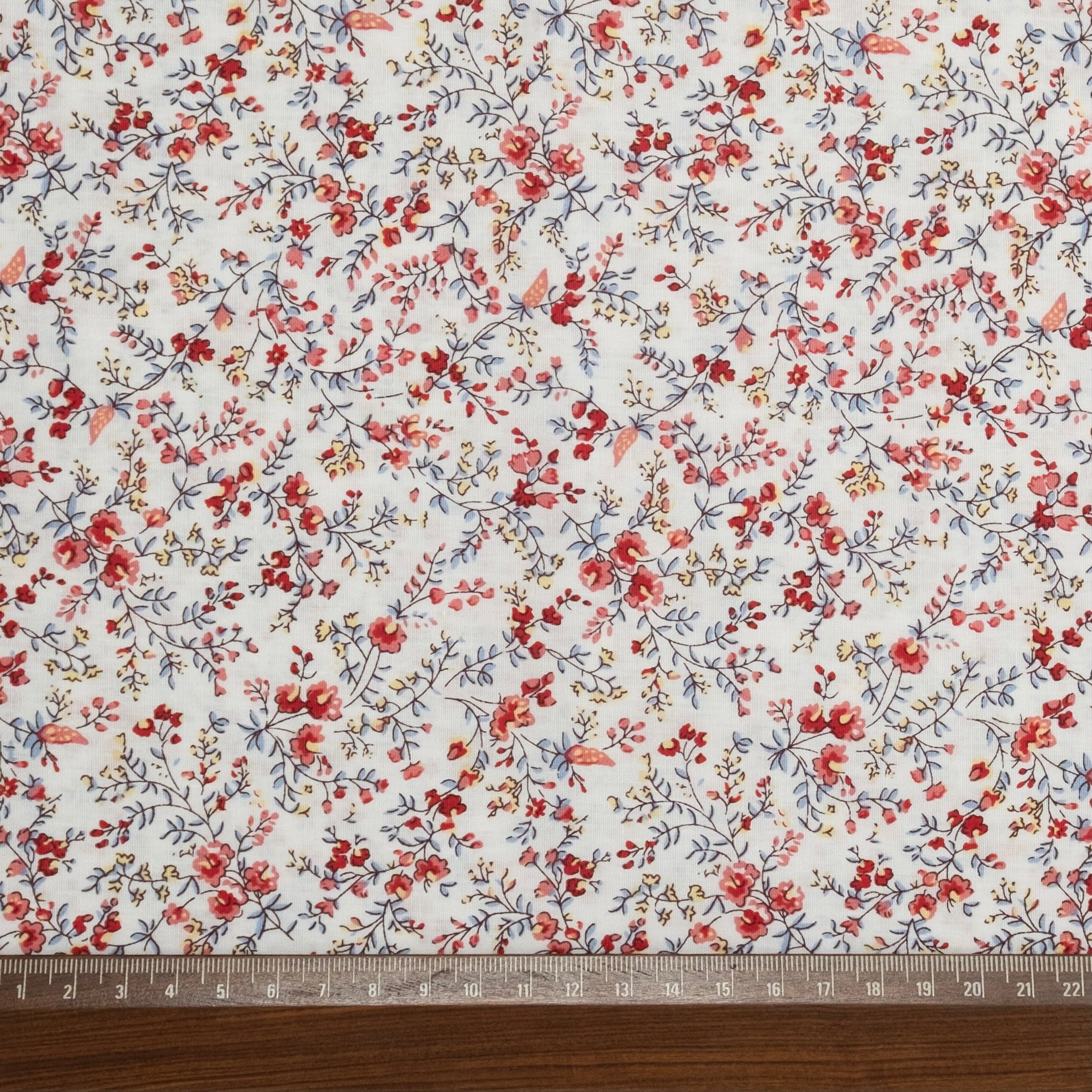 POPLINE IMPRIMÉE LIBERTY BRISÉE ROUGE