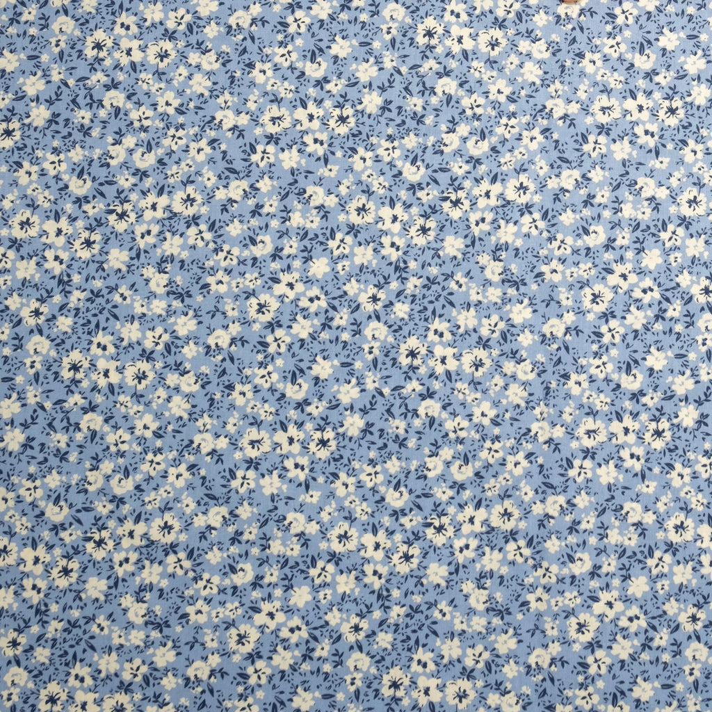 LIBERTY PETITE FLEUR POPLIN IMPRIMÉE BLEUE
