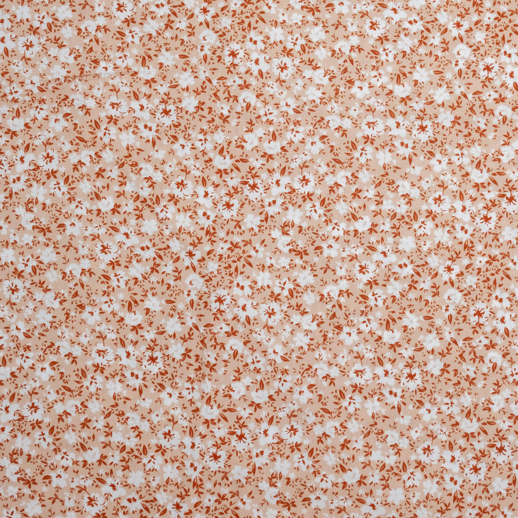 LIBERTY PETITE FLEUR ORANGE POPLIN IMPRIMÉ
