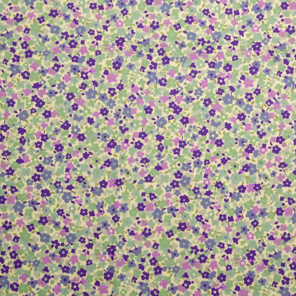 POPELÍN ESTAMPADO LIBERTY VERBENA VERDE-LILA