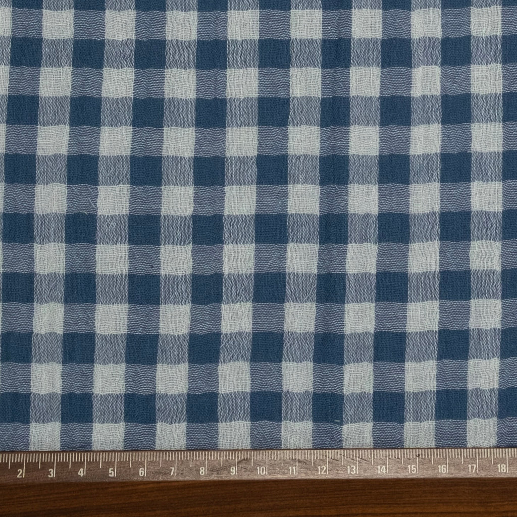 MUSELINA ESTAMPADA AZUL OSCURO