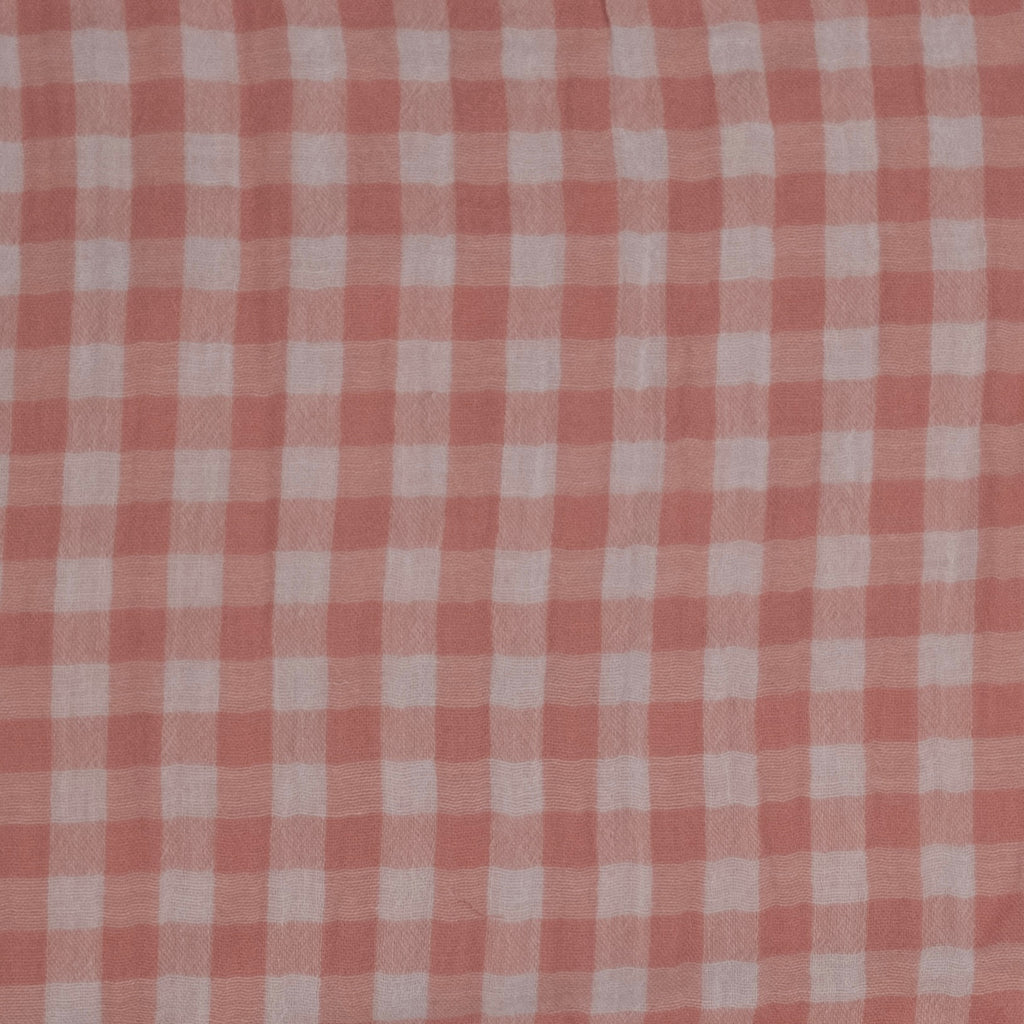 MUSELINA ESTAMPADA ROSA - BLANCO
