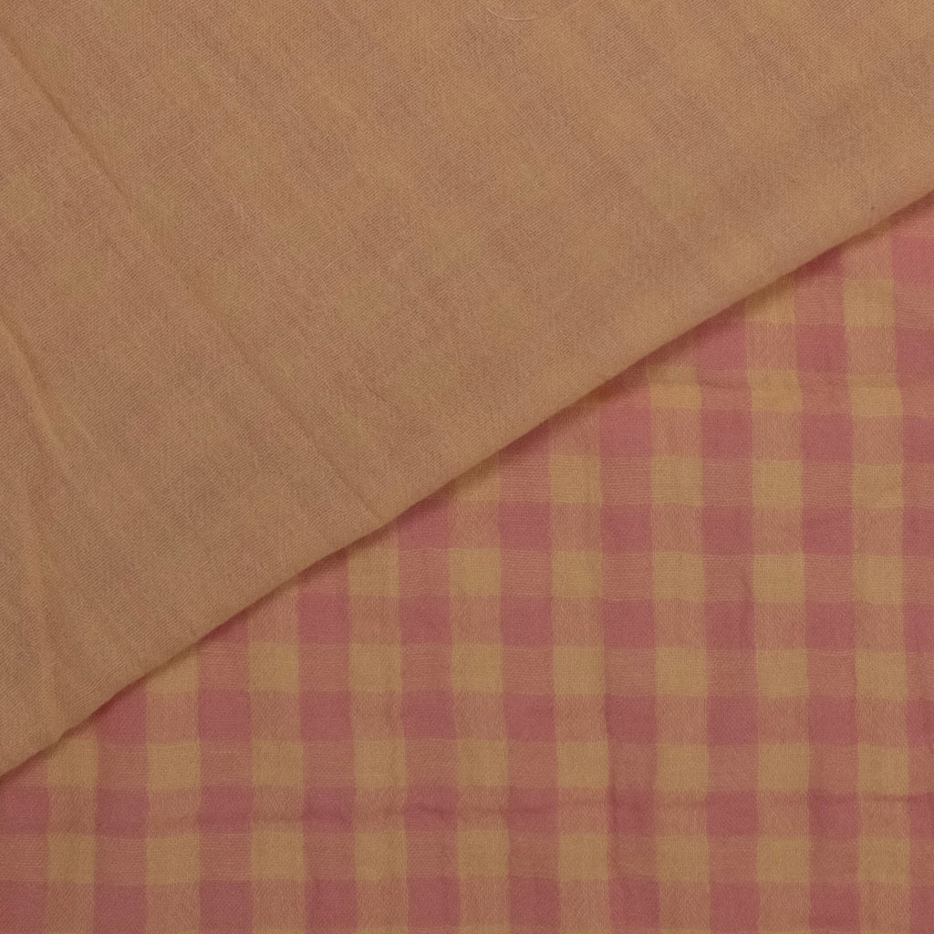 MUSELINA ESTAMPADA ROSA - AMARILLO