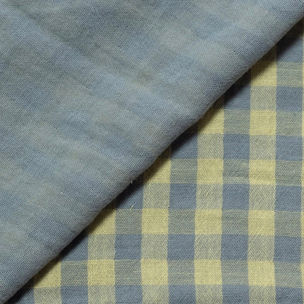 MUSELINA ESTAMPADA AZUL-AMARILLO PALO