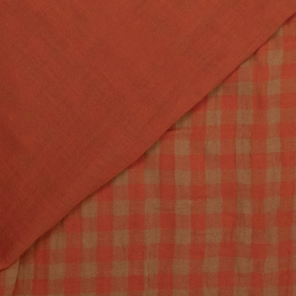 MUSELINA ESTAMPADA NARANJA Y MOSTAZA