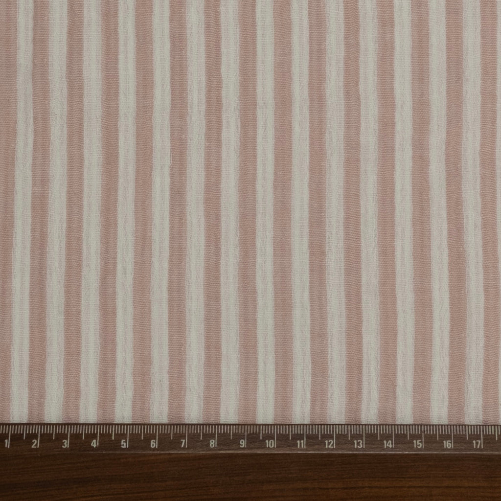 PINK STRIPED PRINTED MUSLIN