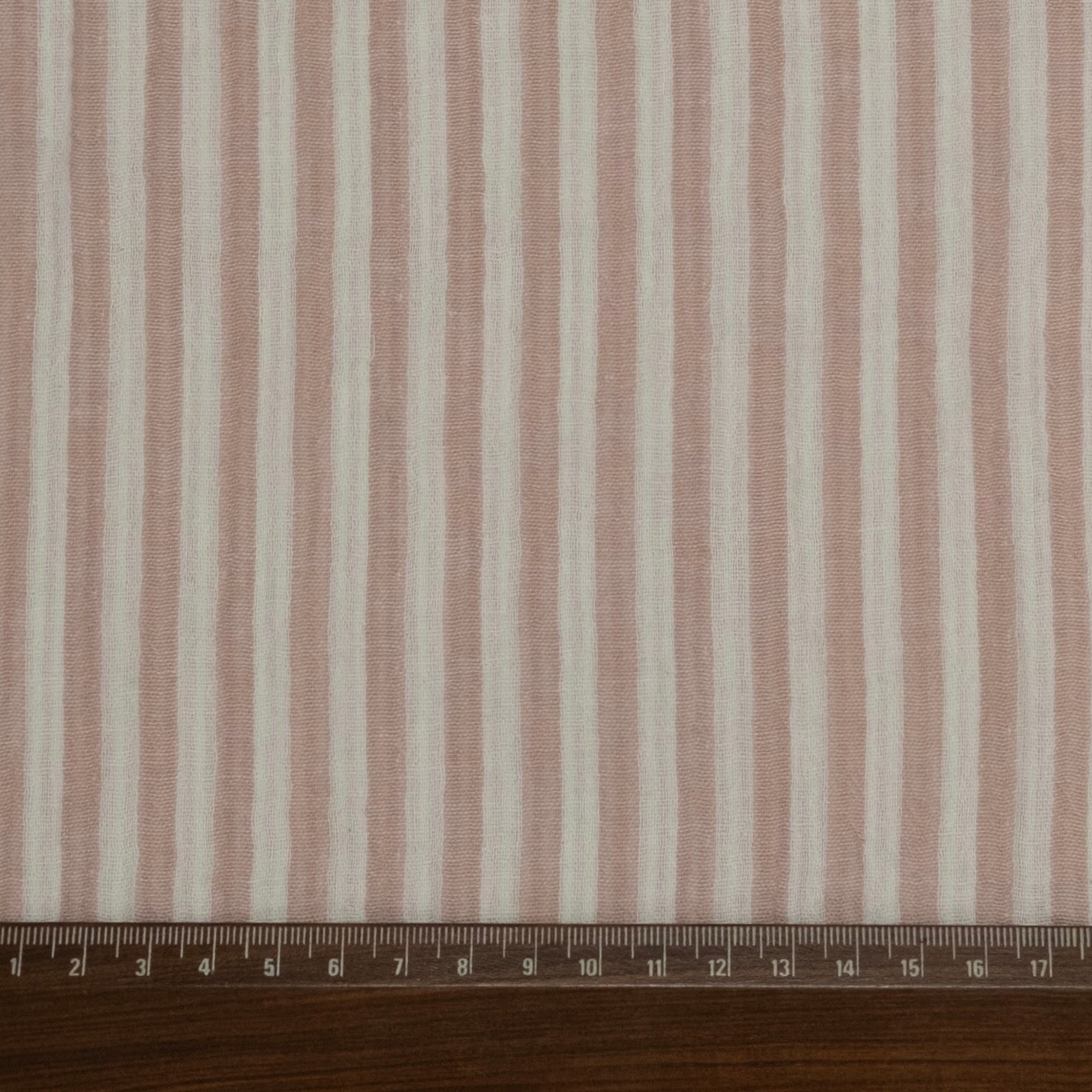 PINK STRIPED PRINTED MUSLIN