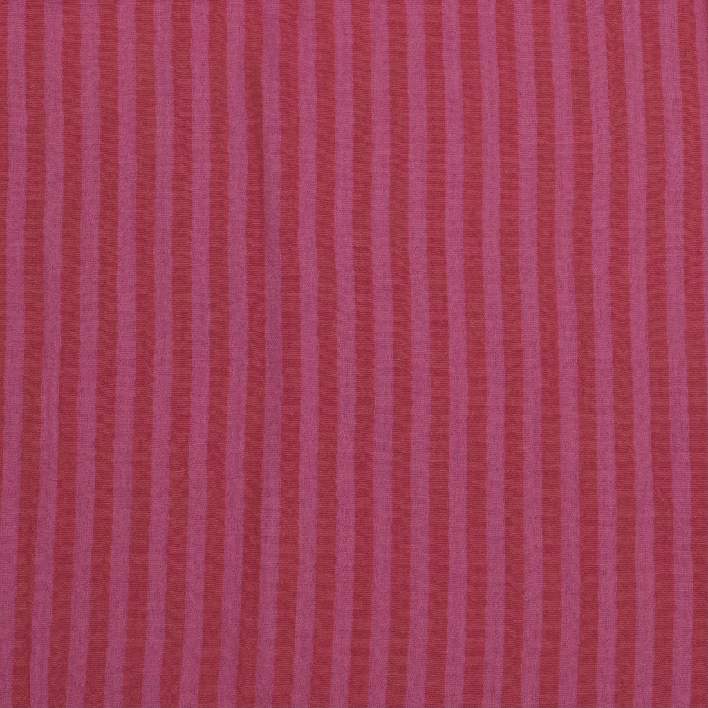 mousseline imprimée à rayures fuchsia