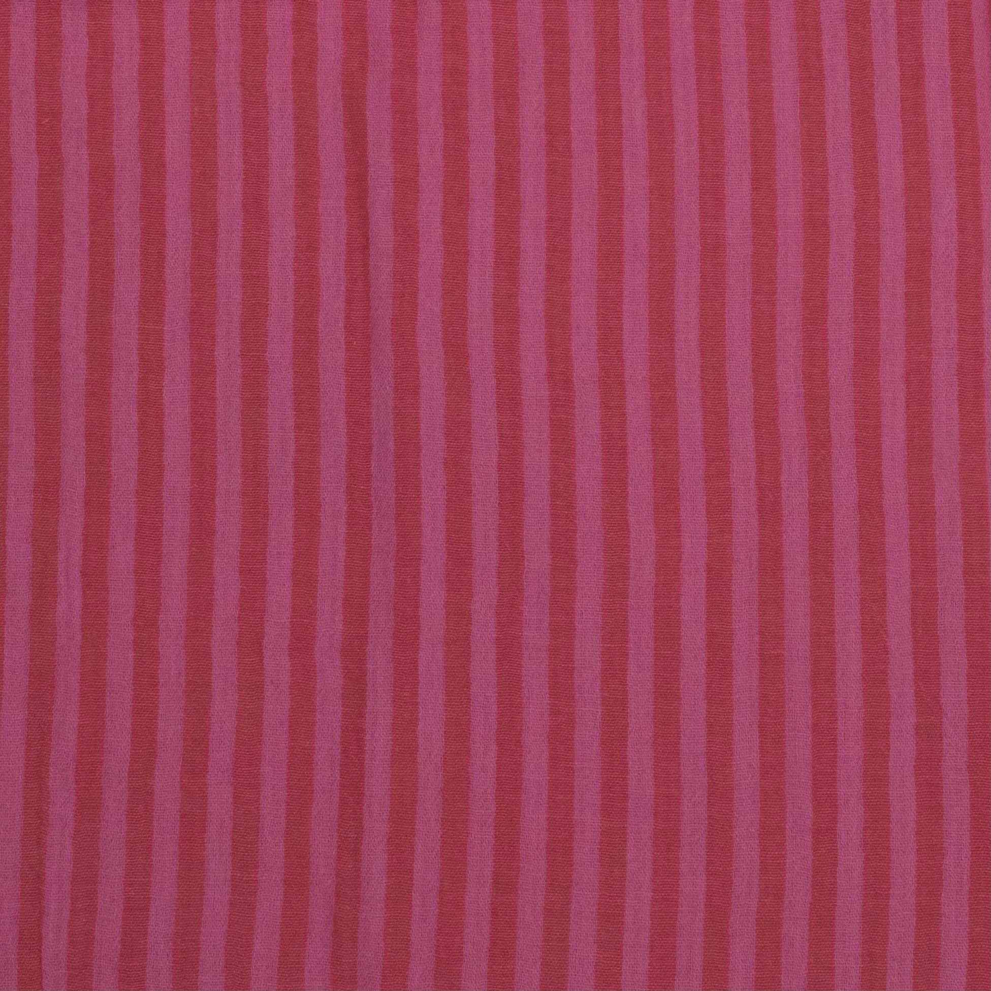 mousseline imprimée à rayures fuchsia