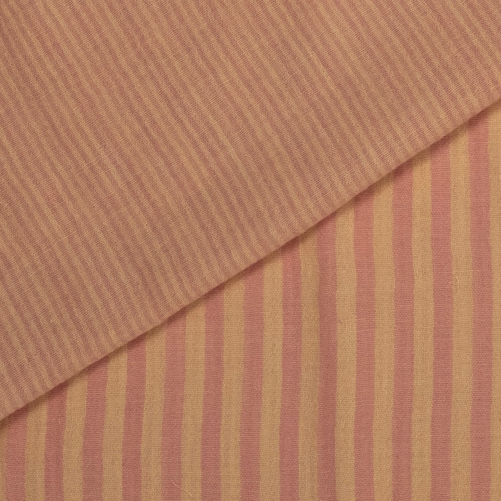 MOUSSELINE IMPRIMÉE LILAS ROSE