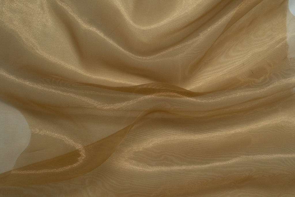 ORGANZA POLYESTER MARRON DORÉ