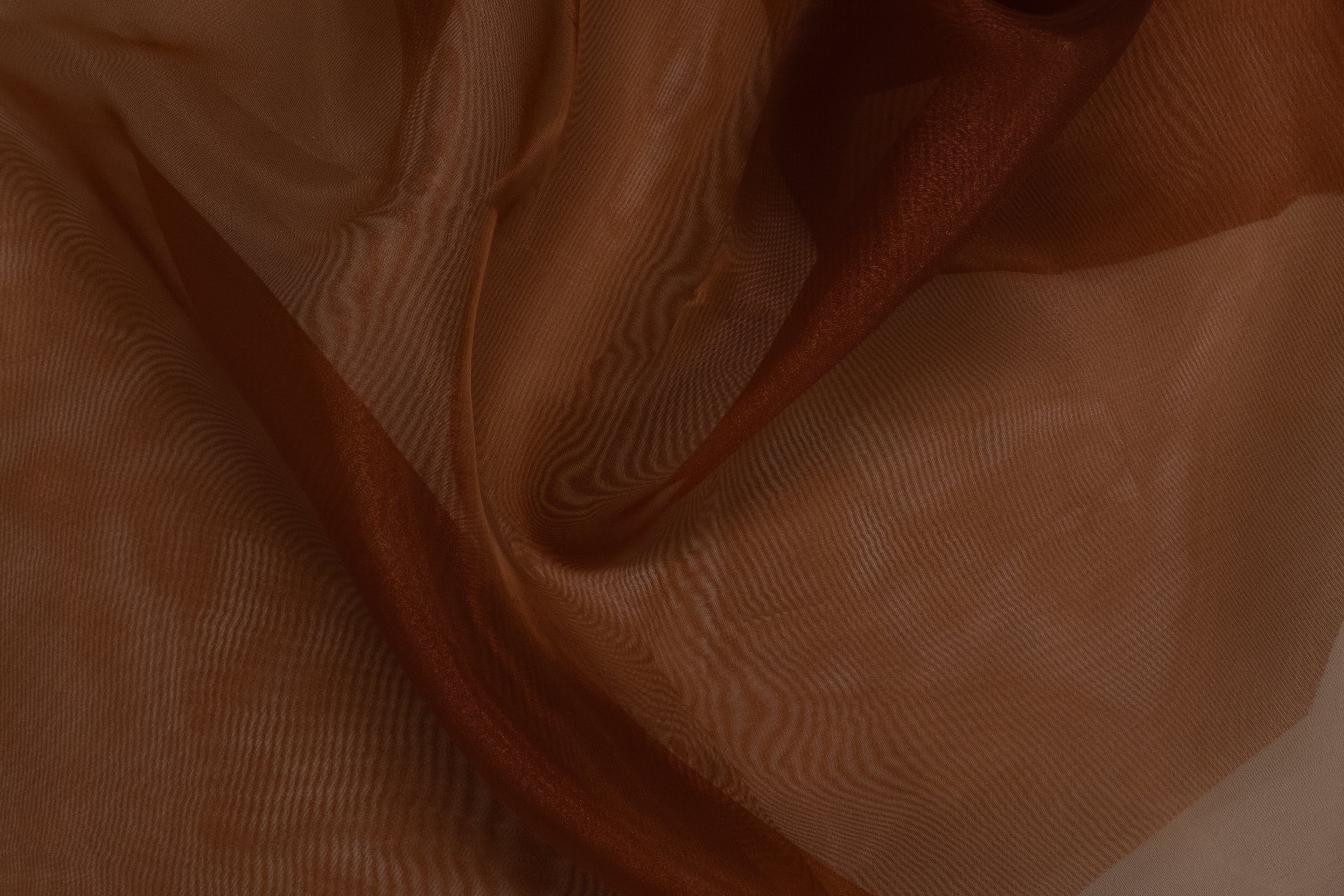ORGANZA POLYESTER MARRON