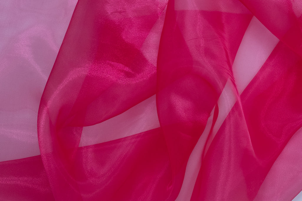 ORGANZA POLYESTER ROSE FONCÉ