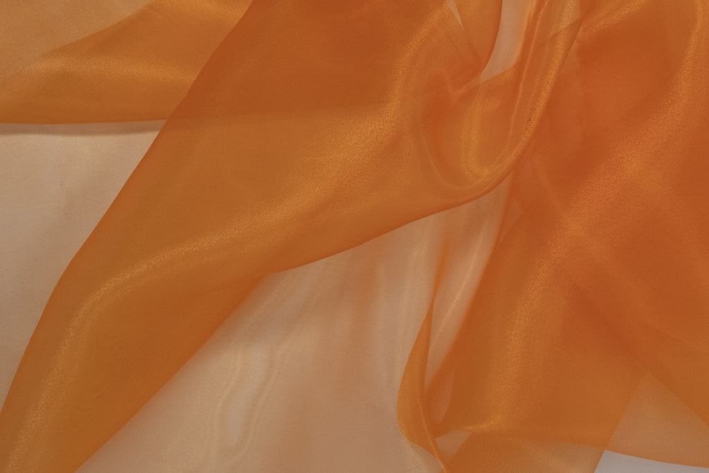 ORGANZA POLYESTER ORANGE BRÛLÉ