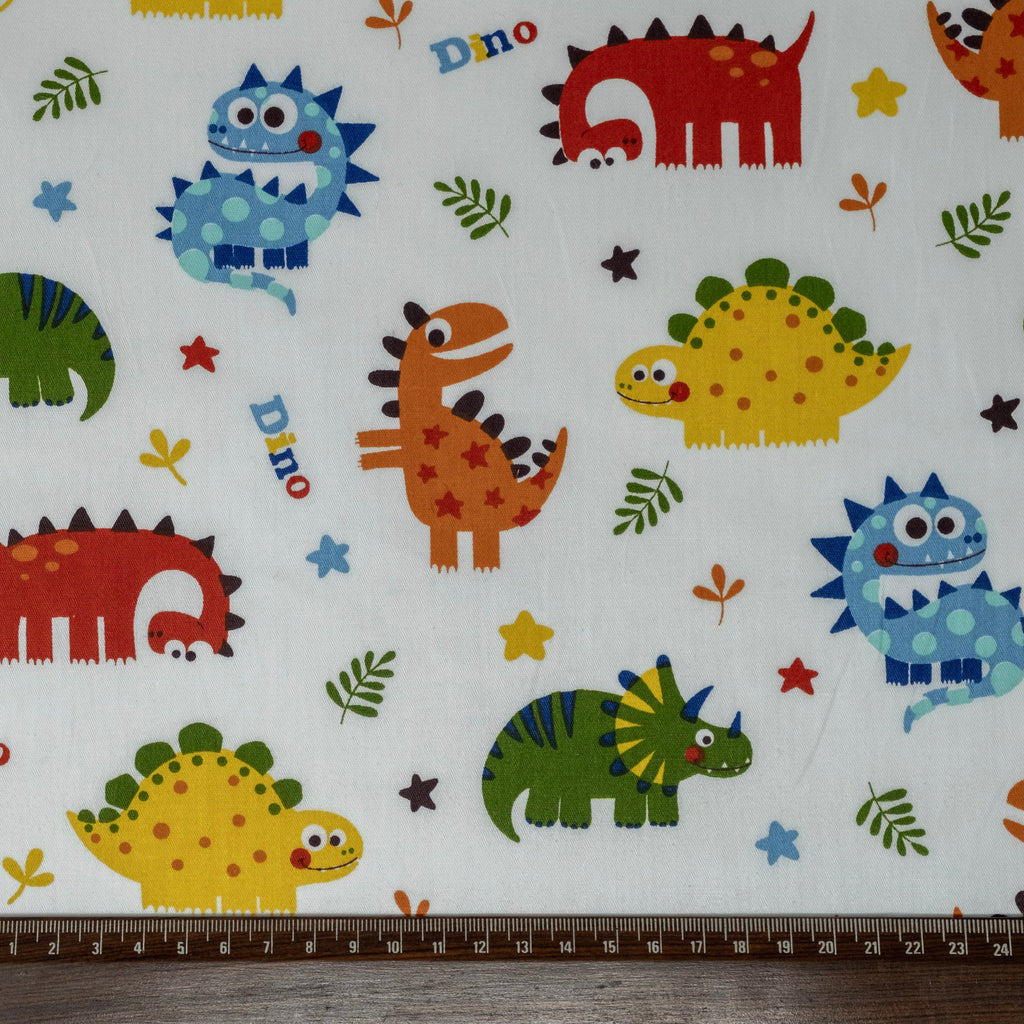 POPELÍN ESTAMPADO INFANTIL FUNNY DINOS