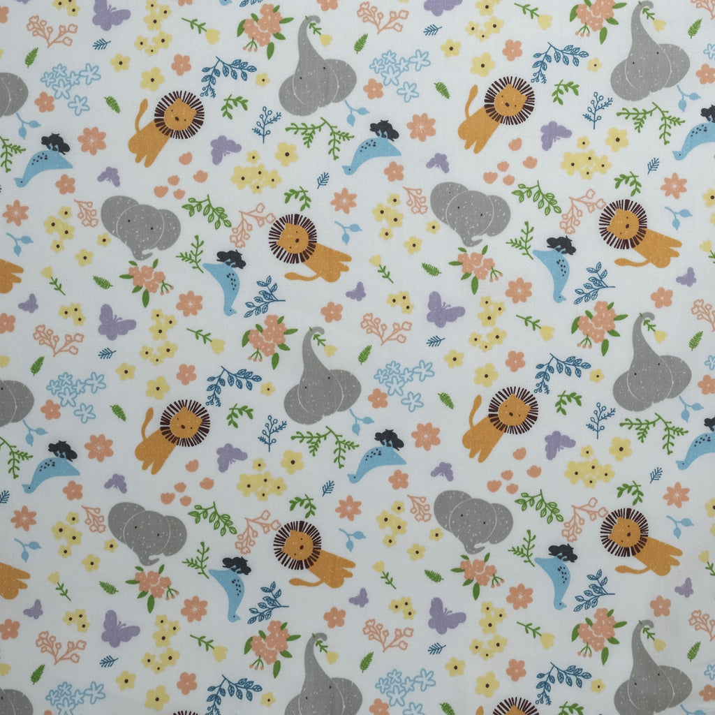 POPELÍN ESTAMPADO INFANTIL AMIGOS DEL SAFARI