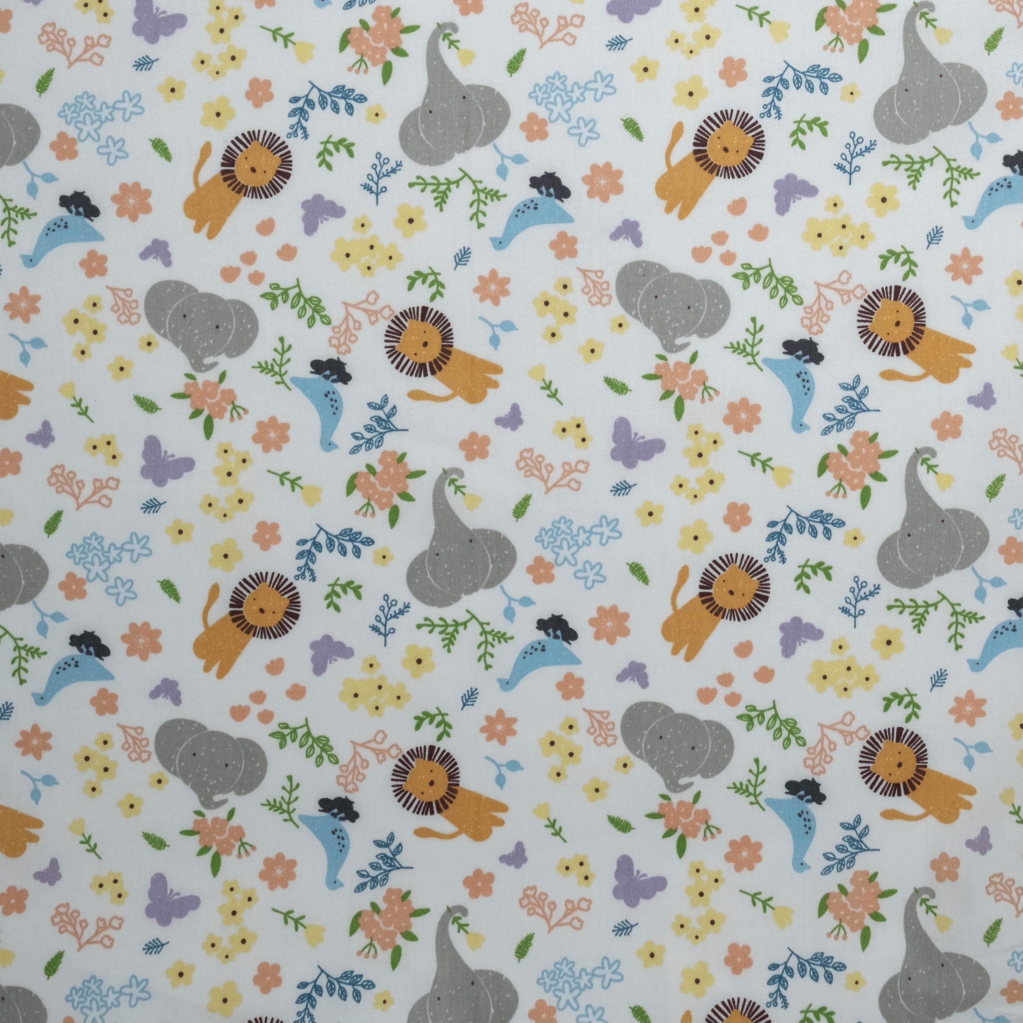 POPELÍN ESTAMPADO INFANTIL AMIGOS DEL SAFARI