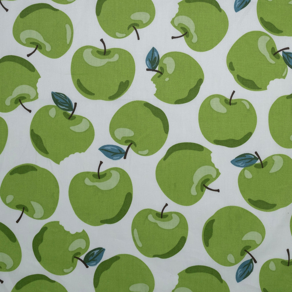 POPELÍN ESTAMPADO INFANTIL MANZANAS VERDES