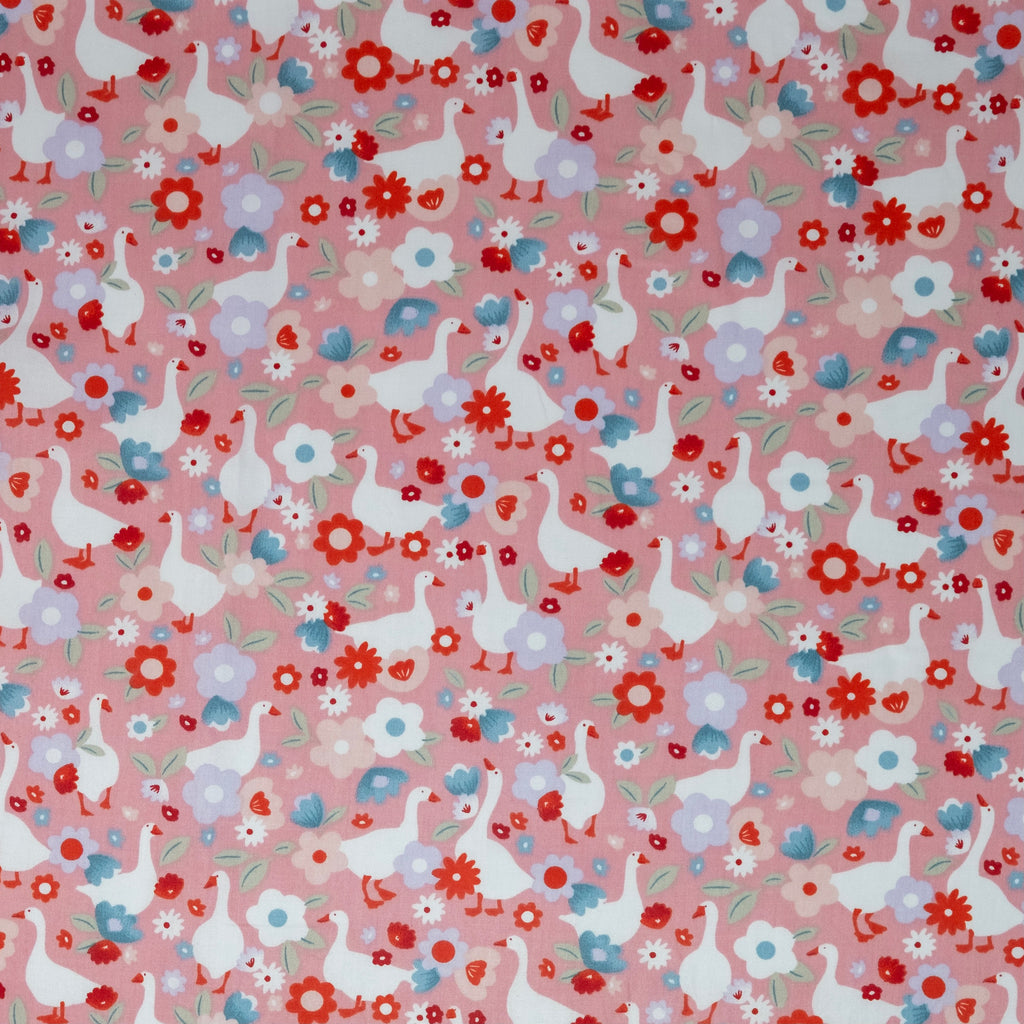 OEIES PARMI LES FLEURS EN POPLIN IMPRIMÉE POUR ENFANTS