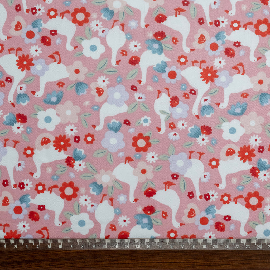 OEIES PARMI LES FLEURS EN POPLIN IMPRIMÉE POUR ENFANTS