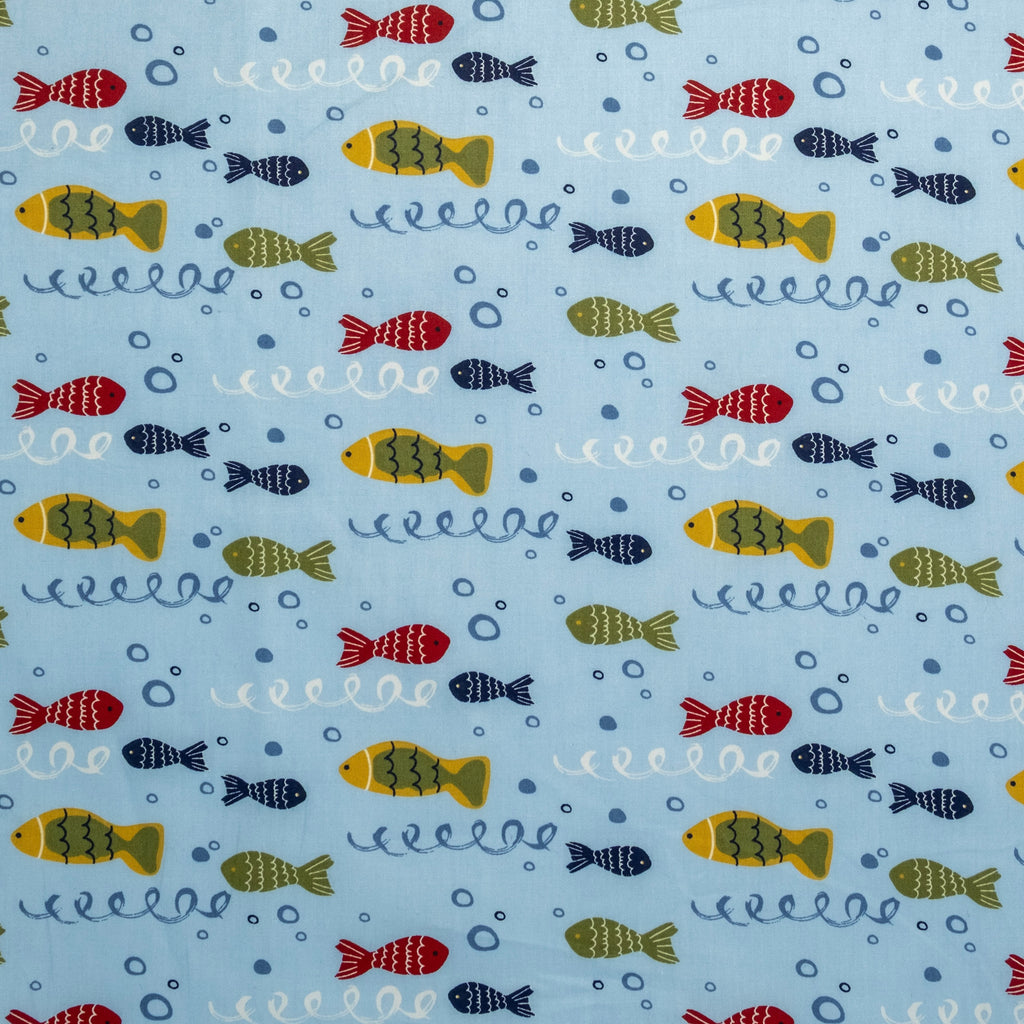 POP-SHIRT IMPRIMÉ BLEU AQUARIUM POUR ENFANTS