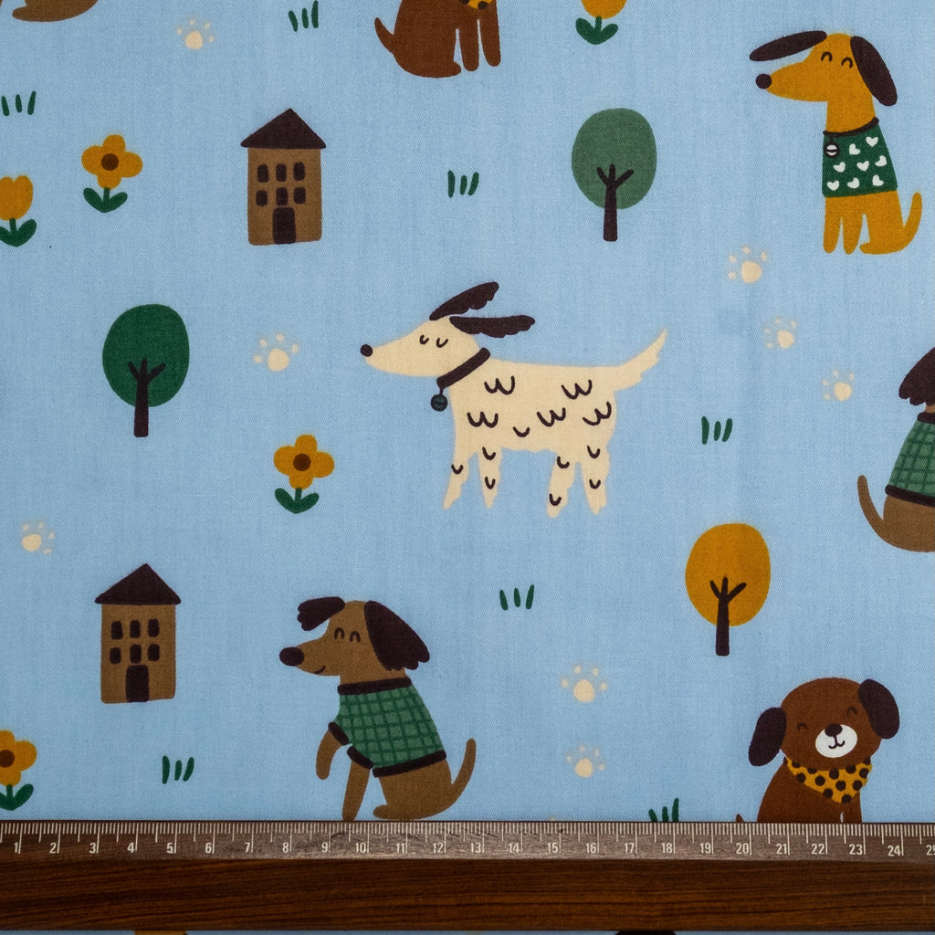 MAISON DE JARDIN BLEUE EN POPLIN IMPRIMÉE POUR ENFANTS