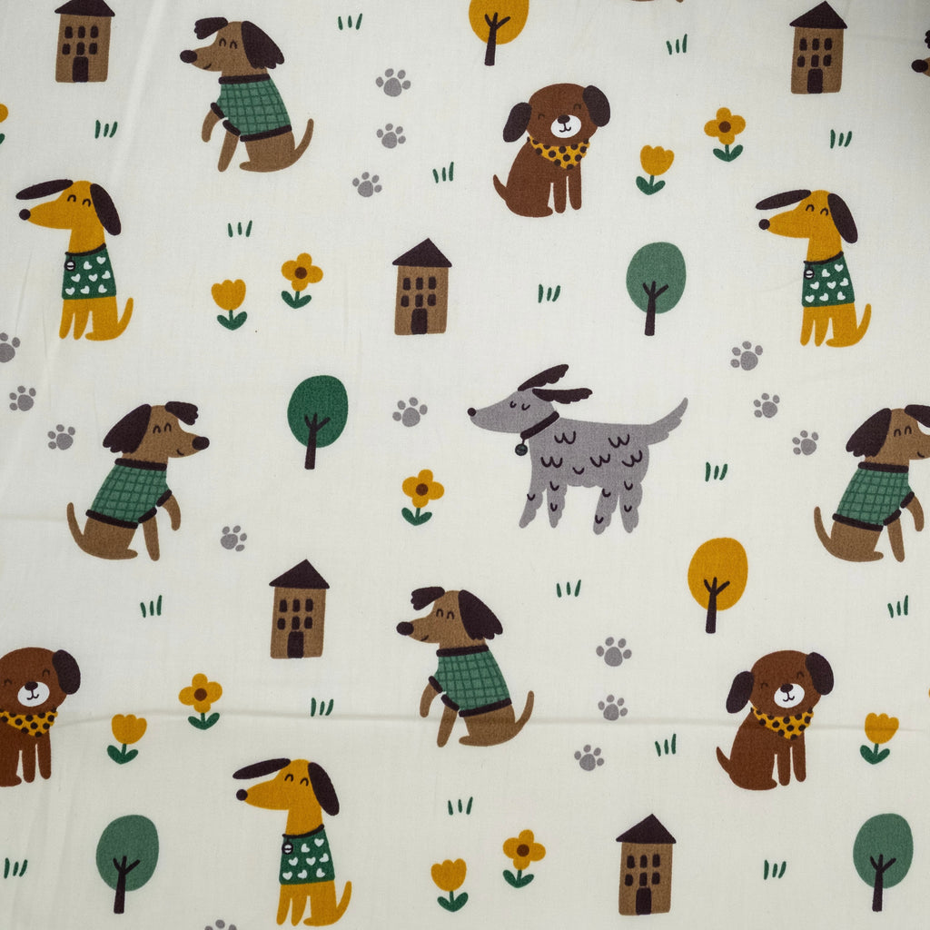 POPLIN IMPRIMÉE POUR ENFANTS, MAISON ET JARDIN