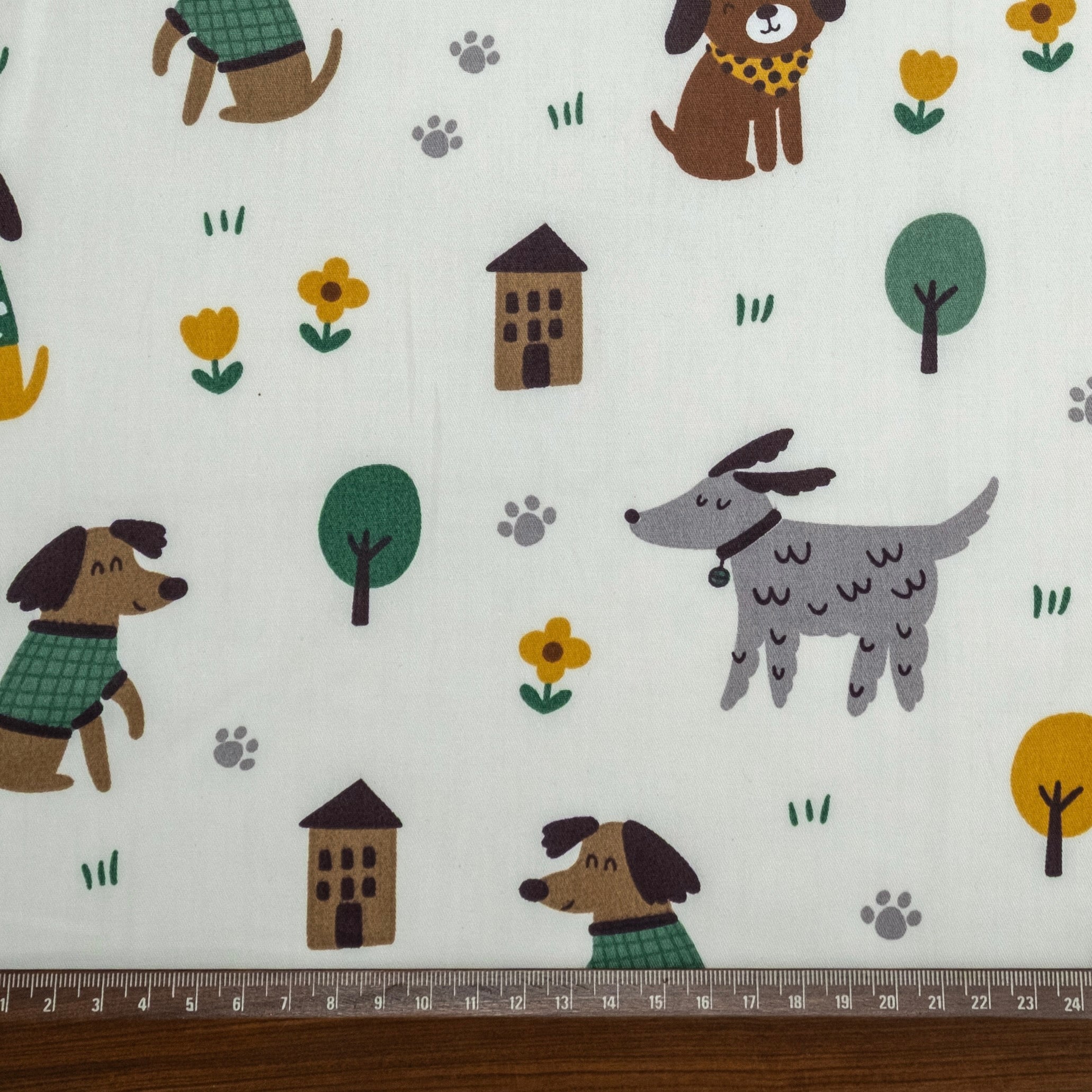 POPELÍN ESTAMPADO INFANTIL JARDÍN DE CASA