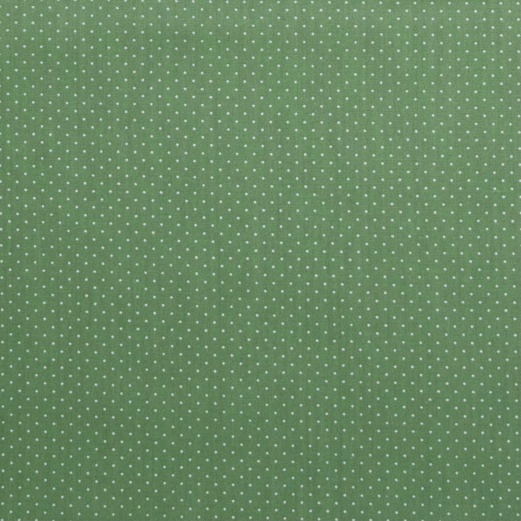 POPELÍN ESTAMPADO MICRO TOPOS VERDE