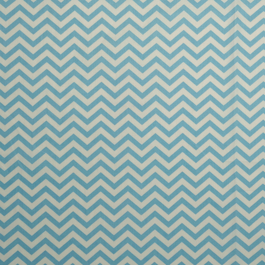 POPELÍN ESTAMPADO ZIGZAG CIELO