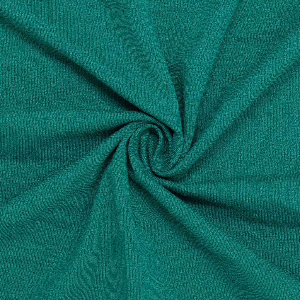 Maille de coton lycra bleu turquoise fumé