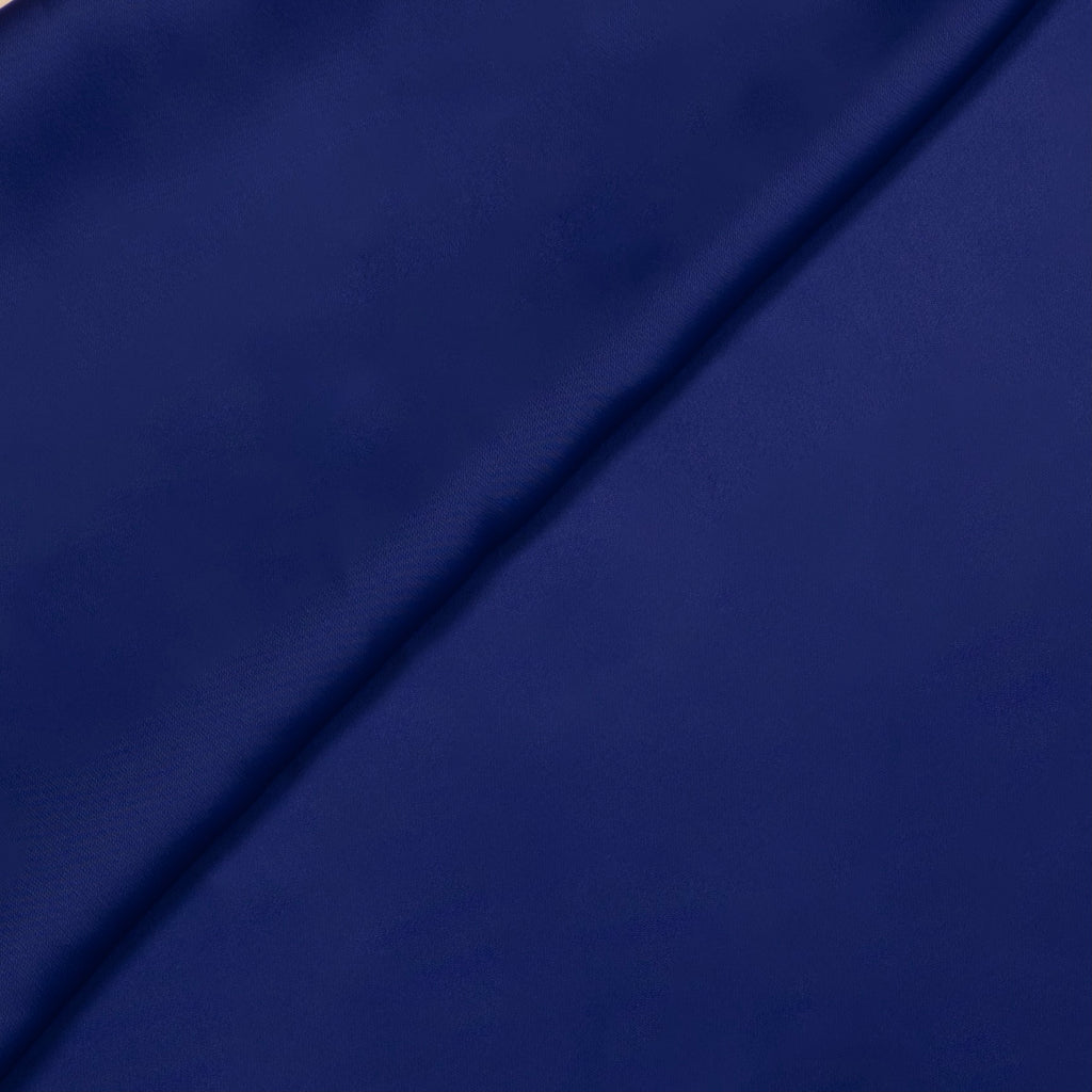 TISSU DE ROBE EN SATIN BLEU FONCÉ