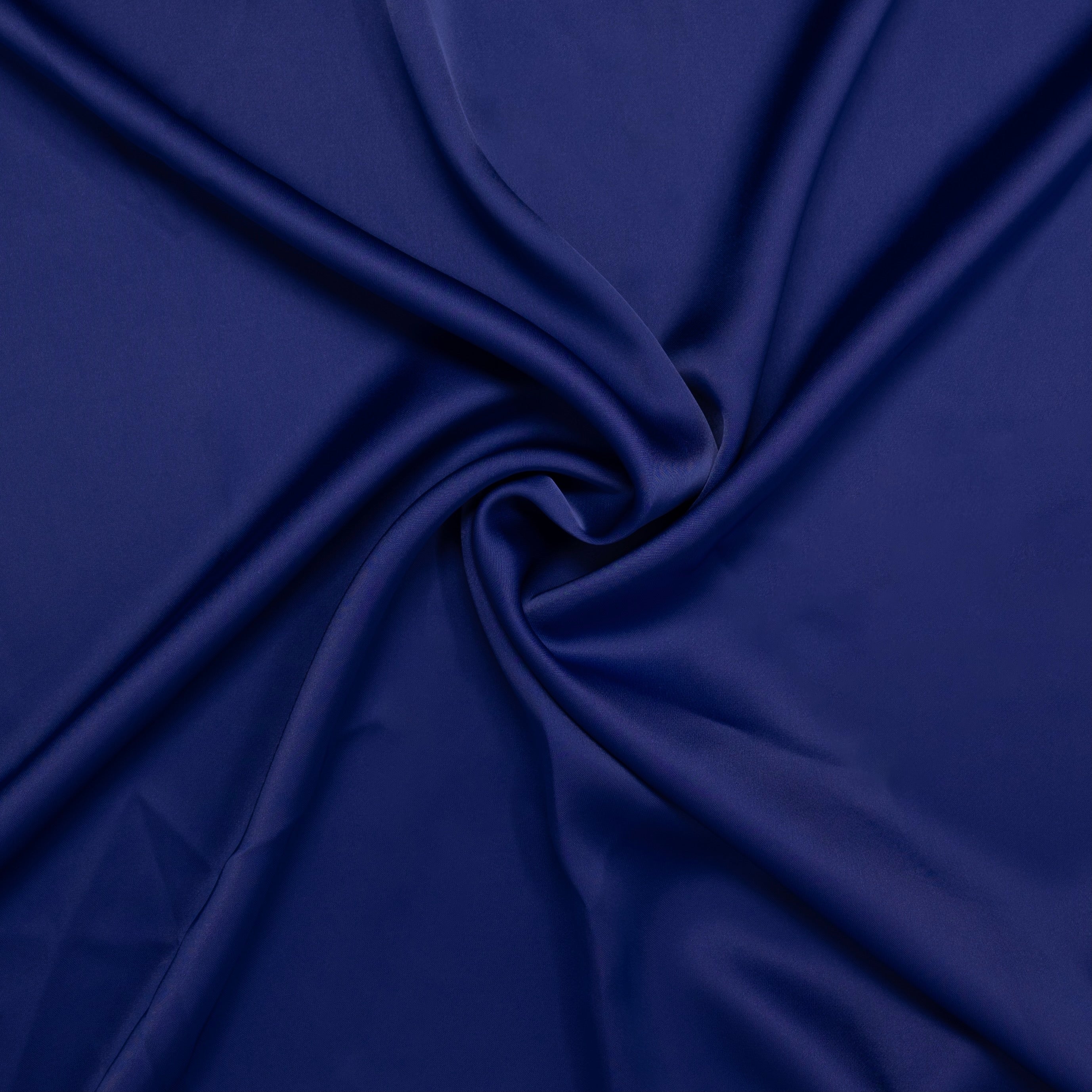 TISSU DE ROBE EN SATIN BLEU FONCÉ