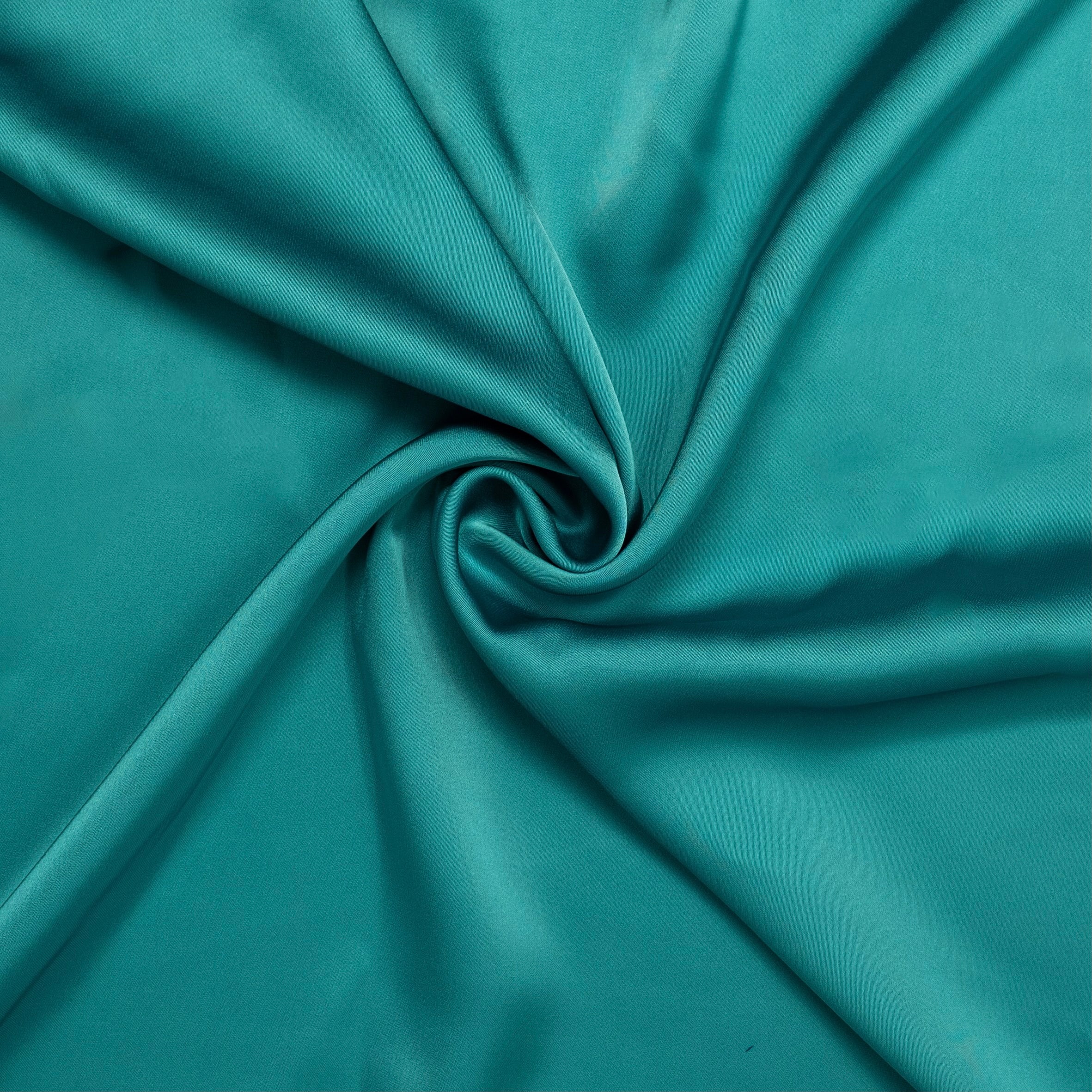 TISSU DE ROBE EN SATIN BLEU TURQUOISE