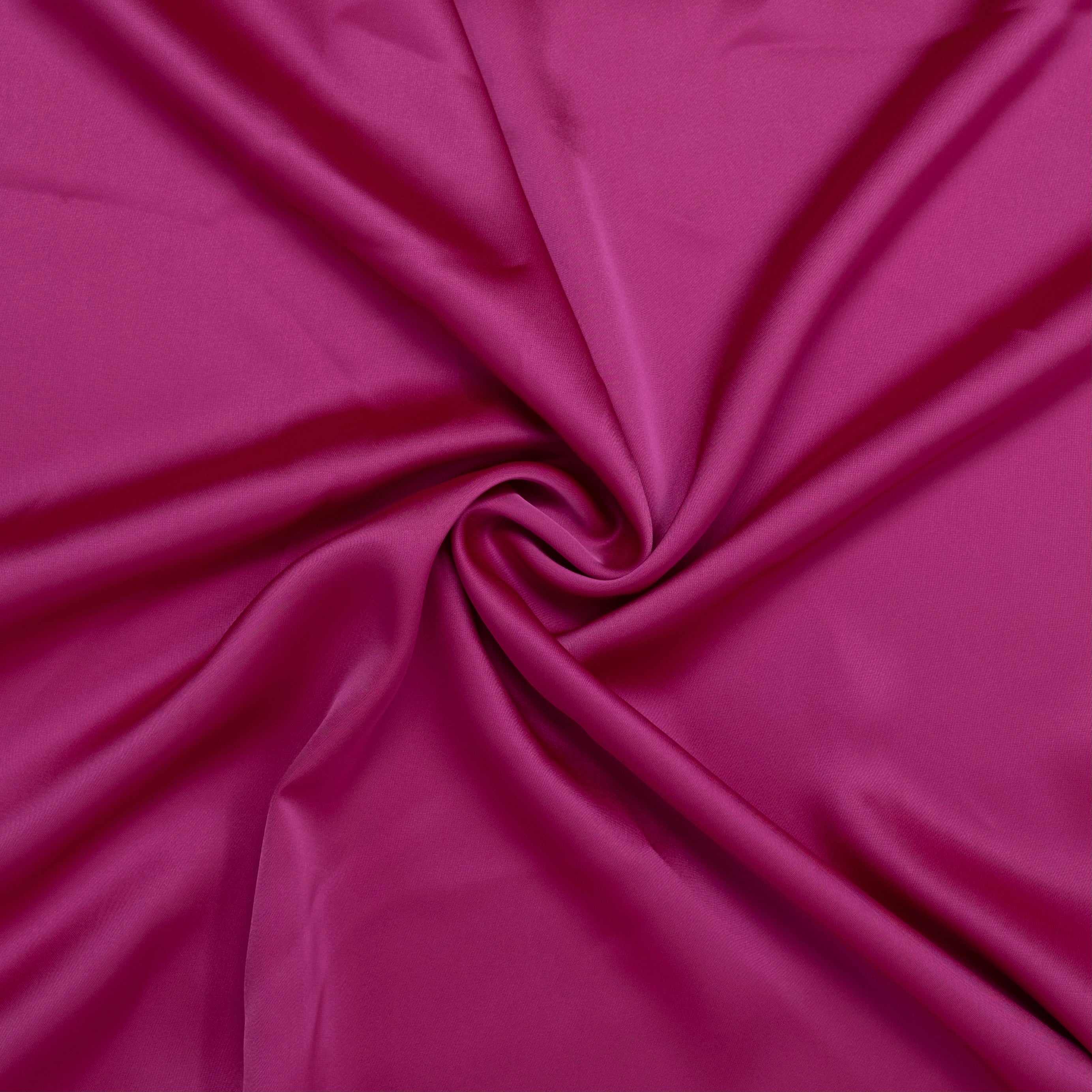 TISSU DE ROBE EN SATIN ROSE FUCHSIA